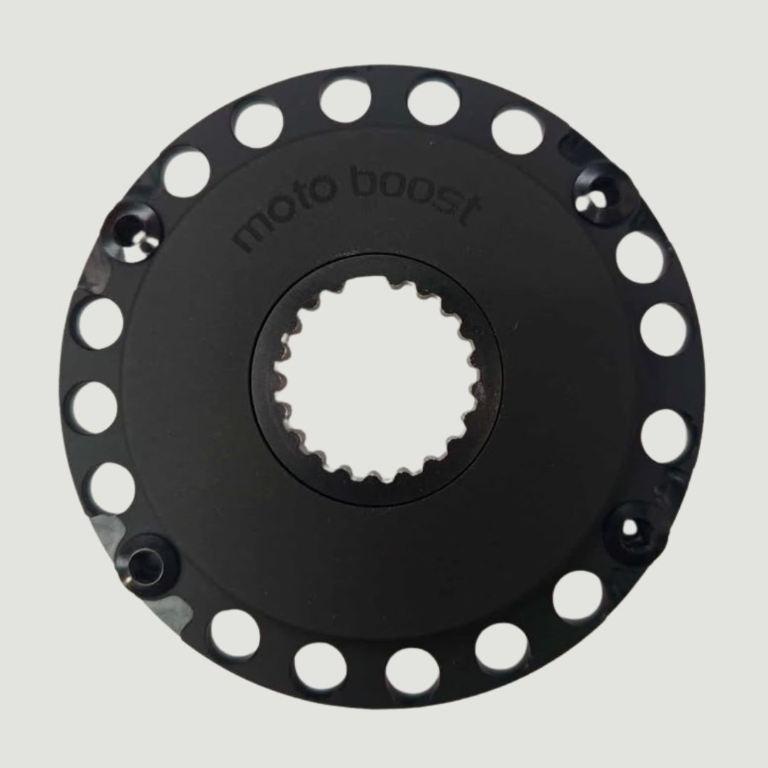 Czarna przekładnia motoboost w wersji hollowtech